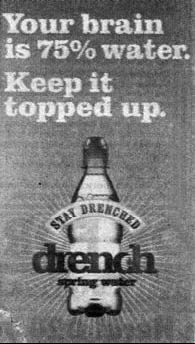 Реклама супермодной водной диеты